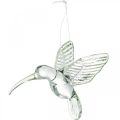 Floristik24 Ozdobný vešiak kolibrík, sklenená dekorácia, rajka, sklenený prívesok, dekoračný vtáčik