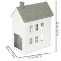 Dekoratívny kovový domček v tvare s oknami a komínom, 22 cm | Floristik24.sk