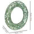 Zelený dekoratívny veniec z drôteného pletiva na DIY projekty, 19 cm, 2 kusy | Floristik24.sk