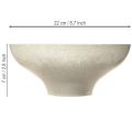 Dekoratívna miska s podstavcom, plastová miska okrúhla krémová Ø19cm V8cm | Floristik24.sk
