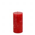 Floristik24 Jednofarebné sviečky červené 50x100mm 4ks