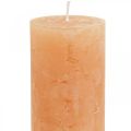 Floristik24 Farebné sviečky Orange Peach stĺpové sviečky 50×100mm 4ks