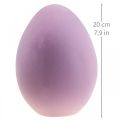 Floristik24 Veľkonočné vajíčko ozdobné vajíčko plastové fialové vločkované 20cm