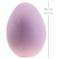 Floristik24 Veľkonočné vajíčko plastové veľké ozdobné vajíčko fialové vločkované 40cm