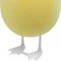Floristik24 Dekoračné vajíčko s nožičkami žlté stolové dekorácie Veľkonočné ozdobné figúrkové vajíčko V25cm