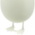 Floristik24 Ozdobné vajíčko s nožičkami Dekorácia na stôl z bielka Veľkonočná figúrka V25cm