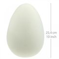 Floristik24 Ozdobný vaječný krém Veľkonočné vajíčko vločkované Dekorácia do výkladu Veľká noc 25cm