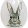 Floristik24 Dekoračný motív králika stojaceho na vajíčku, veľkonočná dekorácia, králik na vajíčku Ø8cm V10cm sada 4 ks