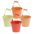 Floristik24 Vedro oranžové mix Ø12cm H10cm 8ks