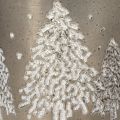 Dekoratívne vedro s jedličkami a drevenou rukoväťou, 13 cm | Floristik24.sk