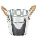 Floristik24 Vedro s lanovými rúčkami Ø14cm V12cm