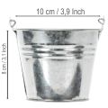 Vedro Ø10cm V8cm 10 ks. Zinok, lesklý | Floristik24.sk