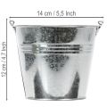 Vedro Ø14cm V12cm 6 ks. Zinok, lesklý | Floristik24.sk