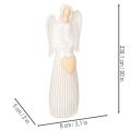 Figúrka anjela s dekoráciou srdca v krémovo bielej farbe, 23 cm | Floristik24.sk