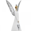 Floristik24 Deco figúrka anjelika biela so srdiečkom Vianočná dekorácia V31,5cm sada 2 ks