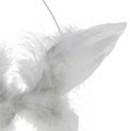 Floristik24 Anjelské krídla na zavesenie biele 16cm 4ks