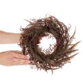 Umelý veniec s vetvičkami papradia, jesenná dekorácia, 35 cm | Floristik24.sk