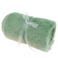 Floristik24 Deco Fur Band Zelená Faux Fur Mint Fur behúň na stôl 15×150cm