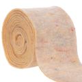 Floristik24 Plstená páska, dvojfarebná chňapka z vlnenej plsti, oranžová/viacfarebná, 15 cm x 5 m