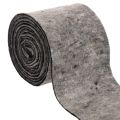 Floristik24 Dvojfarebný pánt na kvetináč z vlnenej plsti, sivo-čierny, 15 cm x 5 m