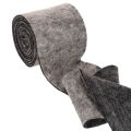 Dvojfarebný pánt na kvetináč z vlnenej plsti, sivo-čierny, 15 cm x 5 m | Floristik24.sk