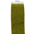 Plstená páska, dvojfarebná páska na chňapky, 100 % vlna, červená/zelená, šírka 7,5 cm, dĺžka 5 m | Floristik24.sk