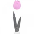 Floristik24 Plsť kvetina filc deko kvetina tulipán ružová stolová dekorácia V68cm