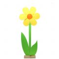 Floristik24 Plstený kvet žltý 87cm