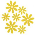 Floristik24 Sada plstených kvetov v žltej farbe 96 kusov