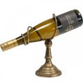 Floristik24 Držiak na fľašu vína, stojan na fľaše, stojan na víno Design Golden H24cm