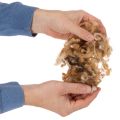 Hnedá melanžová ovčia vlna, prírodná vlna, voľná, na ručné práce, 250 g | Floristik24.sk