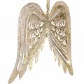 Floristik24 Anjelské krídla, kovová ozdoba na zavesenie, ozdoba na vianočný stromček zlatá, starožitný vzhľad V11,5cm Š11cm 3ks