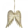 Floristik24 Anjelské krídla, kovová ozdoba na zavesenie, ozdoba na vianočný stromček zlatá, starožitný vzhľad V11,5cm Š11cm 3ks