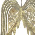 Floristik24 Vianočná dekorácia Anjelské krídla Kovová dekorácia Krídla Závesné Zlaté starožitné V29,5cm Š28,5cm