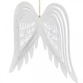Floristik24 Krídla na zavesenie, adventná dekorácia, anjelské krídla z kovu biela V29,5cm Š28,5cm