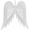 Floristik24 Krídla na zavesenie, adventná dekorácia, anjelské krídla z kovu biela V29,5cm Š28,5cm