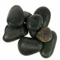 Floristik24 Riečne kamienky Matná čierna Prírodné kamene Dekoračné kamene L15–60mm Š15–40mm 2kg