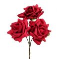 Floristik24 Penová ruža Ø7,5cm červená 18str