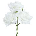 Floristik24 Penová ruža Ø 7,5cm biela 18ks
