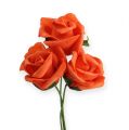 Floristik24 Penová ruža Ø4,5cm oranžová 36str