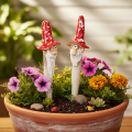 Figúrka trpaslíka na nalepenie, s dlhou bradou a hubovým klobúkom, dekorácia, 17 cm, 2 kusy | Floristik24.sk