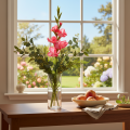 Umelá gladioláza s ozdobnými kvetmi, 88 cm | Floristik24.sk