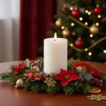 LED stĺpová sviečka, blikajúca, s časovačom, Ø7cm, 16cm | Floristik24.sk