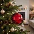 Vianočná guľa stredná plastová červená 20cm | Floristik24.sk