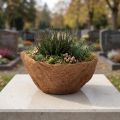 Okrúhla miska na kvety, miska z prírodných vlákien, miska z kokosových rastlín cca 30 cm | Floristik24.sk
