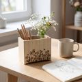 Drevená krabička na perá stolový organizér prírodný 14×8×12cm | Floristik24.sk