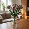 Karafiát fúzatý Umelý kvet Fialovo Biely Karafiát 52cm | Floristik24.sk
