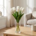 Biele tulipány Dekorácia Real Touch Umelé kvety jar 49cm 5 ks | Floristik24.sk