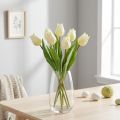 Ozdobné tulipány Umelé kvety Biele krémové 20cm 6 ks | Floristik24.sk