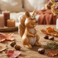Figúrka sediacej veveričky na jesennú dekoráciu, 10 cm | Floristik24.sk
